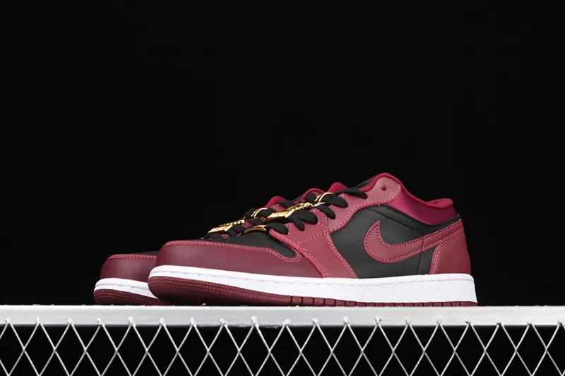All categories Air Jordan Jordan series basketball shoes Air Jordan 1 Low G version pure original Air Jordan1 Low AJ1 Joe 1 black wine red metal flying wings reverse low-top basketball shoes DB6491-600